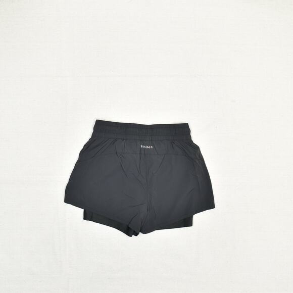 Spyder Women's Sweat Shorts Lined Drawstring Polyester Black Size S Active - Picture 3 of 8